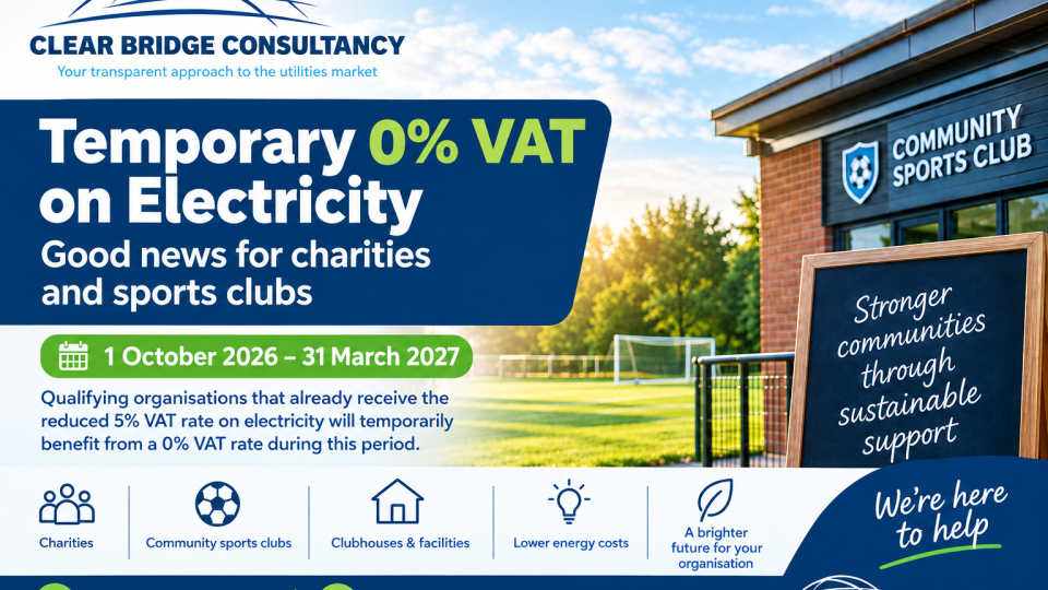Temporary 0% VAT on Electricity: Good News for Charities and Sports Clubs